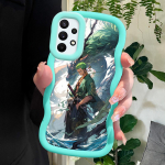 V&auml;rvitud mustriga Big Wave Edge pehmest silikoonmaterjalist Macaron telefoni&uuml;mbris, p&otilde;rutuskindel kaitsev kummist korpus Samsung Xiaomi Poco Redmi jaoks Redmi A2 Plus sinine