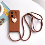 Note13 Crossbody Lanyard Love Heart &uuml;mbris Xiaomi Redmi Note 13 Pro jaoks 4g 5g 13Pro Plus 12 11 10 9 8 12pro juhtme silikoonkate RedmiNote13 Pro plus