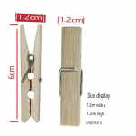 20 tk naturaalsest bambusest riiden&otilde;elad Fotoklambrid riiden&otilde;el DIY pulmapidu puidust klambriklambrid pulgad