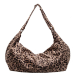 Suure mahutavusega leopardinailonist kuum m&uuml;&uuml;gi crossbody kott lukuga k&otilde;rge esteetikaga moodne &otilde;lakott pehme lihtne kott black