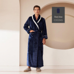 Suures suuruses flanellpaari &ouml;&ouml;s&auml;rk: Naiste pikk talvekorallfliisist hommikumantel ja meeste Euroopa suuruses koduriided Female, XL