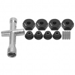 12 mm ratta 5 mm paksusega kuuskantadapteri ristmutriv&otilde;ti M4 libisemiskindel mutrite komplekt 1/10 RC autole(Must )