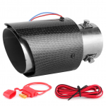 V&auml;ljalasketoru saba k&otilde;ri summuti LED otsa trimmi auto asendus sisselaskeava 63 mm v&auml;ljalaskeava 90 mm sinine tuli sinine