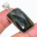 Labradorite Handmade 925 Sterling Silver Jewelry Pendant 1.58 r7t35