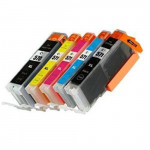 Cartouches d'encre - EMARKETPRICE - Pack de 5 - Grande capacit&eacute; - Haute qualit&eacute; - Compatible Canon