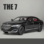 1/24 BMW THE 7 760Li Miniatuur Diecast M&auml;nguauto S&otilde;iduki Mudel 1:24 Tagasit&otilde;mmatav Heli ja Valgus Avatavate Uste Kollektsioon Kingitus Laps must