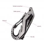 Multifunktsionaalne v&otilde;tmehoidja karabiin, roostevabast terasest v&otilde;tmehoidja, v&auml;listingimustes kasutatavad t&ouml;&ouml;riistad