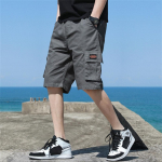 M-5XL Br&auml;ndi Mehed Trend Cargo Shorts Meeste Kirjatr&uuml;kiga Taskup&uuml;ksid Suvised Uus mood vabaaja sirged l&uuml;hikesed p&uuml;ksid Meeste Ropa Hombre XXXXL