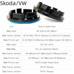 4 tk Skoda/VW 56mm 60mm 63 65mm 68 70mm 76mm auto veljekate ratta rummu keskkapslid logo embleem m&auml;rk autotarvikud 70mm Convex surface 7L6601149B