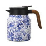 Vintage lilleline isoleeritud teekann 1000 ml mini-kuum kohvikann kontoriteekolb Sisseehitatud infuser Vesi-teekann joogikann termiline kohvikarahvin A