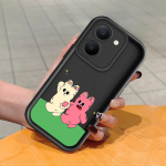 Pehme silikoonist ruudukujulise redeli mustriga telefoni&uuml;mbris, t&auml;ielikult kattev, kaamera p&otilde;rutuskindel kaitse, kummist &uuml;mbris Vivole Vivo Y77T 5G tumepunast v&auml;rvi