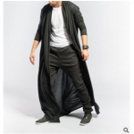 Meeste k&uuml;ps pikk kraavimantel XL must