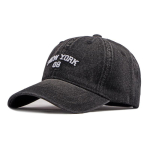 Meeste Pestud Denim Kirjaga Tikitud Pesapallim&uuml;ts Naiste V&auml;lispordi Jooksu Snapback Cap Visiiri M&uuml;tsid hobusesaba Panama M&uuml;ts 55-60cm must