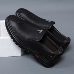 T&ouml;&ouml; nahkkingad meeste kevad ja s&uuml;gis nahast hingavad mugavad pehme tallaga libisemiskindlad suure suurusega vabaajajalatsid eakatele isa kingad 39 must