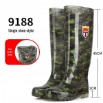 Meeste 45 cm &uuml;lik&otilde;rge paksu tallaga veekindlad ja &otilde;likindlad &uuml;le p&otilde;lve t&ouml;&ouml;saapad 42