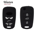 Silikoonist auto v&otilde;tme&uuml;mbrise kate Kia Soul Venga Picanto Rio Sorento Ceed Sportage jaoks Hyundai I20 I30 jaoks Only Key Case must/punane