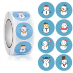 H&auml;id j&otilde;ule Dekoratiivsed kleebised Kinkepakendite karp J&otilde;ulusildid 500 tk Loomad Lumememme puud 1 rull 1