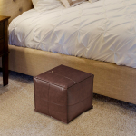 PU-nahast ottomani kate jalatoele 45x45x40cm Panipaigalahendus Magamistuba Brown gray