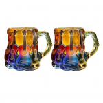 2 tk Kitarrikunsti Kruus 11oz Muusikaline Kohvitass 3D Kitarrikujuline Klaaskruus Maalitud Kollektsioon Kingitused Muusikas&otilde;pradele B