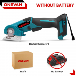 ONEVAN 800W Juhtmeta Elektrilised K&auml;&auml;rid Kangal&otilde;ikur Metall Vaipade L&otilde;ikeriistad Alumiiniumisulam Roostevabast Terasest L&otilde;ikur Makita Akule Without Battery