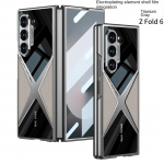 Elektriga kaetud nahast telefoni&uuml;mbris Samsung Galaxy Z Fold 6 5 4 3 Fold6 Fold5 Fold4 Fold3 5G Hard Shell kaitsekilega kate For Galaxy Z Fold4
