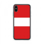Coque pour iPhone - Drapeau du P&eacute;rou - iPhone X - Silikoonist supp - Design fin et l&eacute;ger