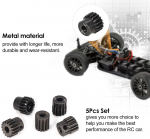 Hammasratas-pinionikomplekt 13T-17T 48DP &ndash; 1 jaoks:10 RC harjadeta mootor &ndash; vastupidav metall &ndash; &uuml;hildub monsterautode, bagide, veoautodega &ndash; must must