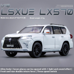 Uus suur 1:18 Lexus LX570 maastikumaastur metallisulamist survevalatud automudeli s&otilde;iduki heli ja valguse tagasit&otilde;mbamise kollektsioon Peen kingitus, mis sobib poistele