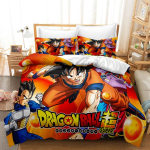 Goku Super Saiyan Tekikate Padjap&uuml;&uuml;r Jaapani Anime Dragon Ball Voodipesukomplekt 2/3 tk 3D Prindid Teismelistele Tekikate 100x135cm-2pcs black