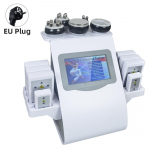 40KHz 6-&uuml;hes ultraheli kavitatsiooni mitmepooluseline seade - Kehakuju kujundamine, nahaparing, pinguldus ja kortsudevastane massaažiseade EU Plug