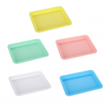 5Pcs Storage Trays Vibrant Color Easy to Clean Stackable Multipurpose Space-Saving Design Reusable Paint Trays