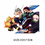 Anime Demon Slaye Iron On Plaastrid Soojus&uuml;lekanded Plaaster riietele poistele T&uuml;drukutele T-s&auml;rk Kapuuts Isetehtud aplikatsioonid Kaunistus