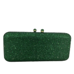 Boutique De FGG Naiste Pruun Kristallist &Otilde;htukott Ametlikuks Peoks &Otilde;htus&ouml;&ouml;giks Kivist K&auml;ekotid ja Rahakotid Pruudi Teemant Sidurikott Mini Clutch roheline