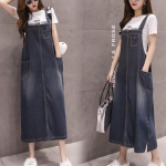 Naiste lahtine teksaseelik Dungaree kleit, teksad, pikad pinafore XL sinine
