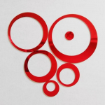 3D &uuml;mmargune peegelseinakleebis Isekleepuv akr&uuml;&uuml;lpeegli kleebised DIY kontori elutoa kaunistamiseks kunsti seinakleebised