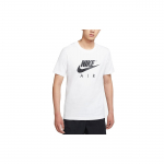 Nike Air Max Suure Logotr&uuml;kiga Spordis&auml;rk &Uuml;mmarguse Kaelusega L&uuml;hikeste Varrukatega Meeste Top Valge DD3352-100 L