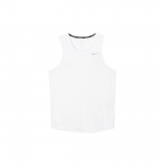Nike Dri-FIT Miler &Uuml;hev&auml;rviline Logo &Uuml;mmarguse Kaelusega L&otilde;tv Tanktop Meeste Topid Valge DV9322-100 XXL