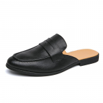 Moodsad meeste hingavad nahast muulad slip-on s&otilde;idujalatsid vabaaja suvesandaalid kerged mugavad loaferid v&auml;lisjalatsid 38 must