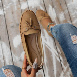 Moodsad naiste lamedad kingad Loaferid Daamide Lamedad Kingad Loaferid Uued Vabaaja Mugavad Naiste Lamedad Kingad Slip-on &Uuml;mar Ninaga &Uuml;ksikud Kingad Suurused Kuni 44 35 aprikoosi