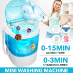 Mini Kodune V&auml;ike &Uuml;he Toruga Beebipesu 4,5kg Pesumasin Taimeriga Poolautomaatne Mini Kingapesumasin 220V Red single knob