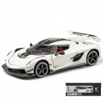 1/24 Lamborghini Koenigsegg JeskoToy m&auml;nguautod, sulamist kollektsioonitooted, heli ja valgusega survevalatud s&otilde;idukid valge
