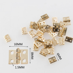 50 tk tilluke kuldne mini v&auml;ike metallist hing 1/12 maja jaoks miniatuurse kapi m&ouml;&ouml;bli tarvikud kappide jaoks 10 x 8 mm koduriistvara