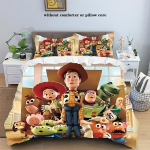 Uue disainiga Toy Story Voodipesukomplektid Buzz Lightyear Woody Tekikate Voodikate Tekikate Padjap&uuml;&uuml;r 2-3 Osaline Komplekt EU Single 135x200cm brown