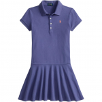 Polo Ralph Lauren soonikkoes v&otilde;rkkraega l&uuml;hikeste varrukatega kleit, volangidega, madala v&ouml;&ouml;kohaga, laste kleidid 313698754-088 XL