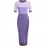 Adidas Originals Ksenia Schnaider Ss24 Moodne Spordir&otilde;ivas Kitsa L&otilde;ikega L&uuml;hikeste Varrukatega Kleit Naiste Kleidid Roosa Lilla IZ0723 XS