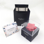 Luksuslikud punasest tsirkoonist ripats kaelakeed roosilillega kinkekarbiga t&uuml;druks&otilde;brale naistele, ma armastan sind kingitusi, romantilise aastap&auml;eva peo s&uuml;nnip&auml;eva pulmakingitus With Tiffany Box