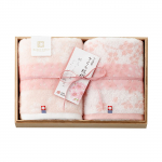 Stylem Takisada-Osaka Imabari R&auml;tikud, Sakura Mon-ori (Harjaseline kootud) N&auml;opadjad, Kinkekomplekt 2 tk, 34 x 75 cm, Sakura v&auml;rvitud, Valmistatud Jaapanis