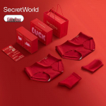 SecretWorld Red Women's Underwear & Socks Gift Set (2026 Horse Year) L