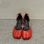 Mood Bailamos Mood Tabi Ninja Naiste Kingad &Uuml;mar L&otilde;hestatud Varvas Madal Paks Konts Sandaalid Keskmise Kontsaga Mary Janes Kingad Naiste Kingad Mujer 35 punane