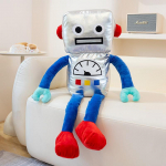 Roboti nukk pl&uuml;&uuml;sist m&auml;nguasi tulnuka nukk lapse seltsiline rahustav riidest nukk mehe s&uuml;nnip&auml;evakingitus 60*25*16cm（0.45kg） h&otilde;be